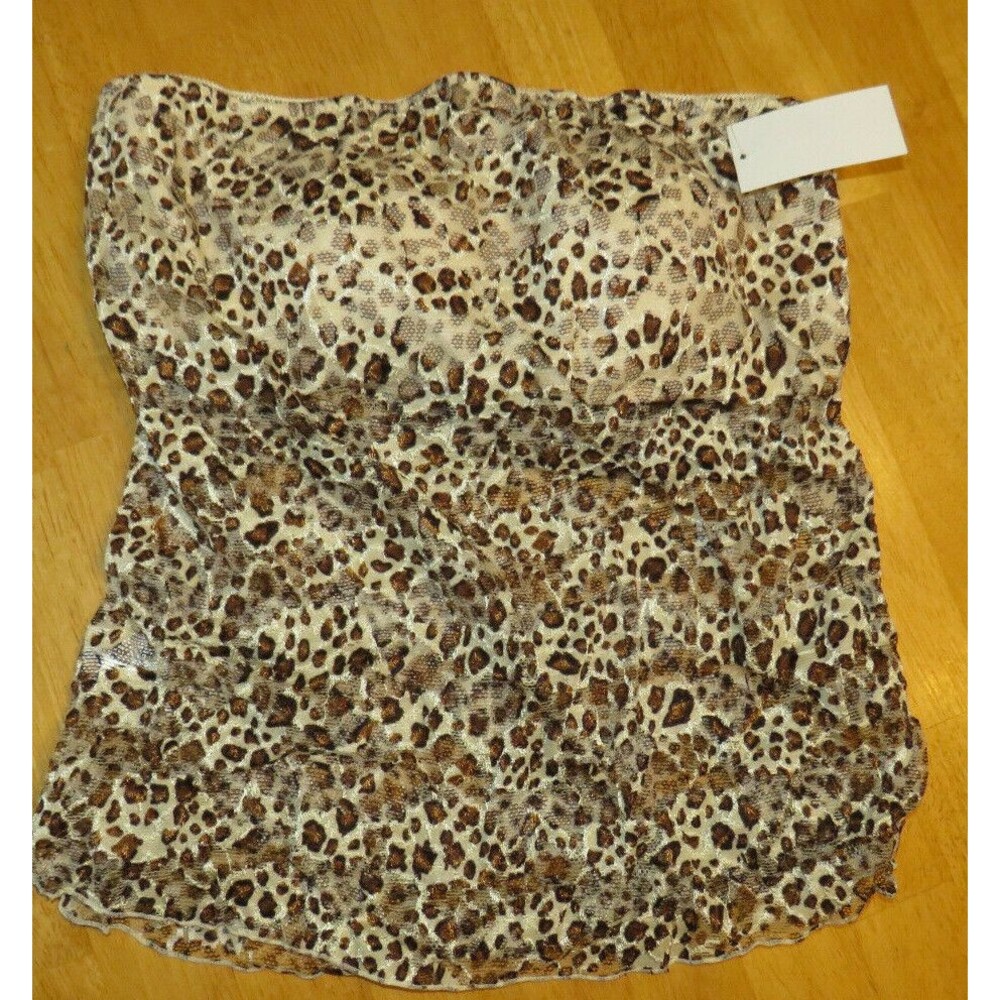 Lingerie Solutions Vintage Leopard Print Lace Cami With Removable Straps XL